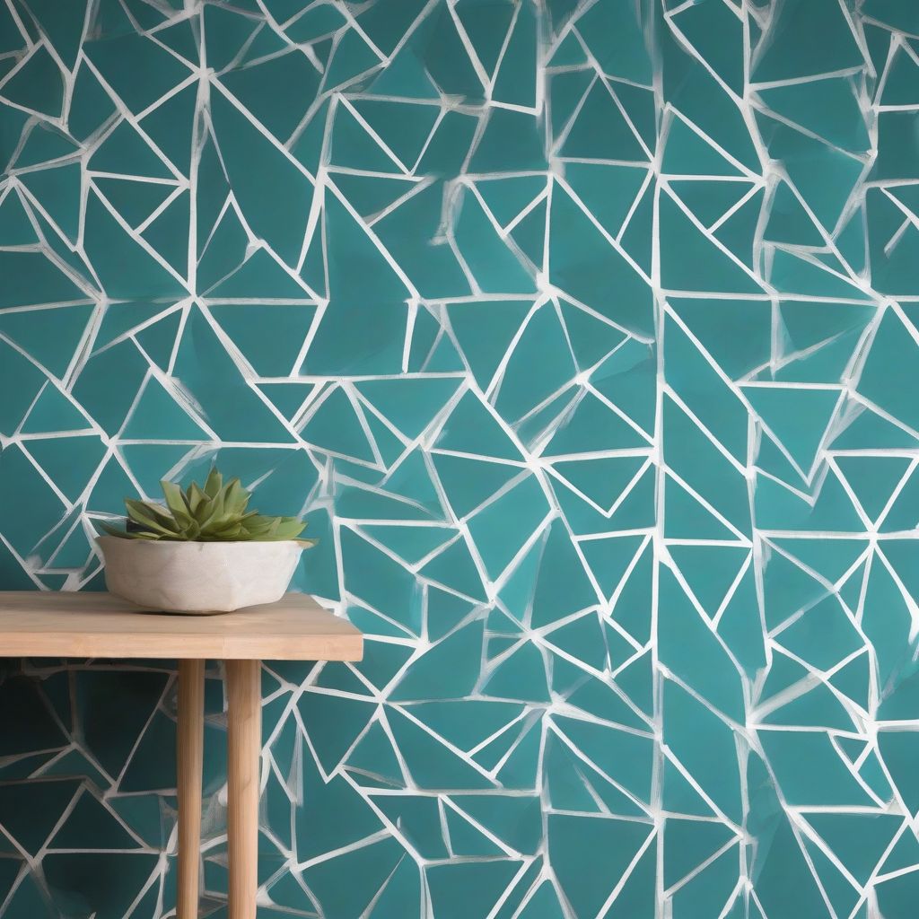 Accent Wall with Geometric Pattern