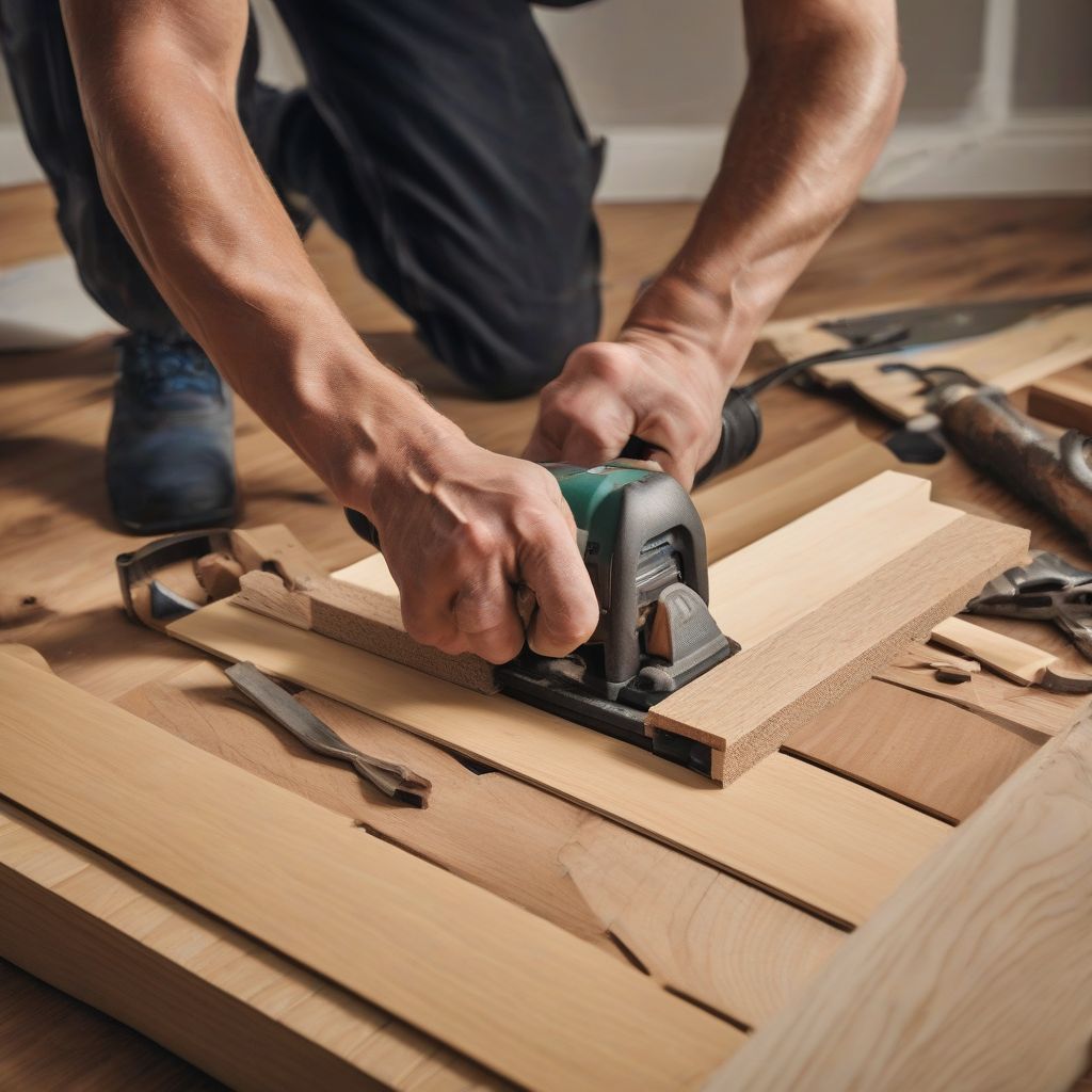 Laying Down Hardwood Floor Planks