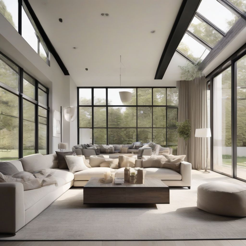 Living Room With Large Windows