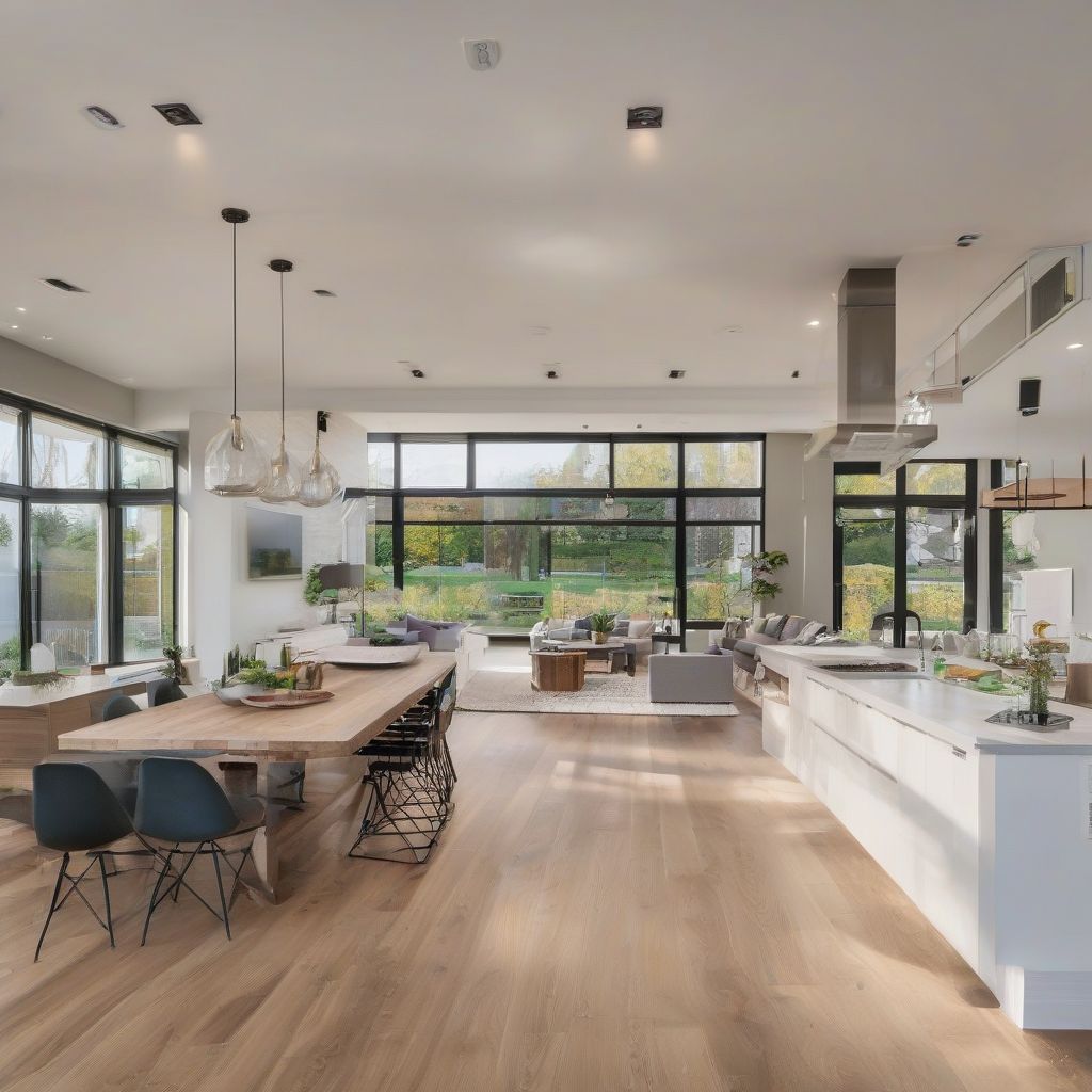 Open Concept Living Room and Kitchen