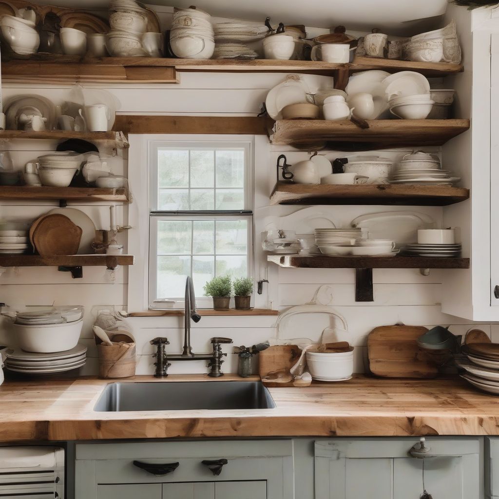 Rustic Kitchen Design with Farmhouse Sink