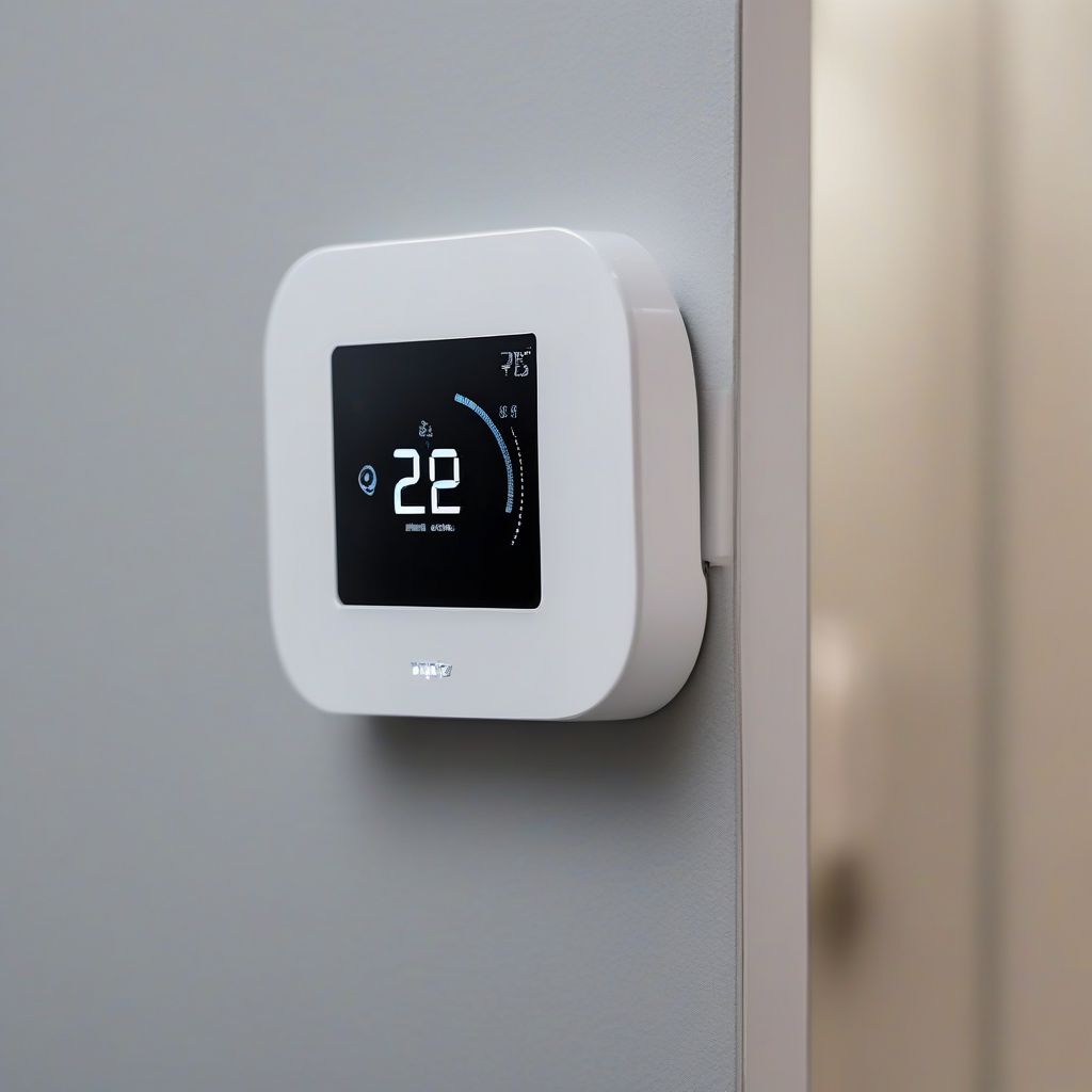 Smart Thermostat on Wall